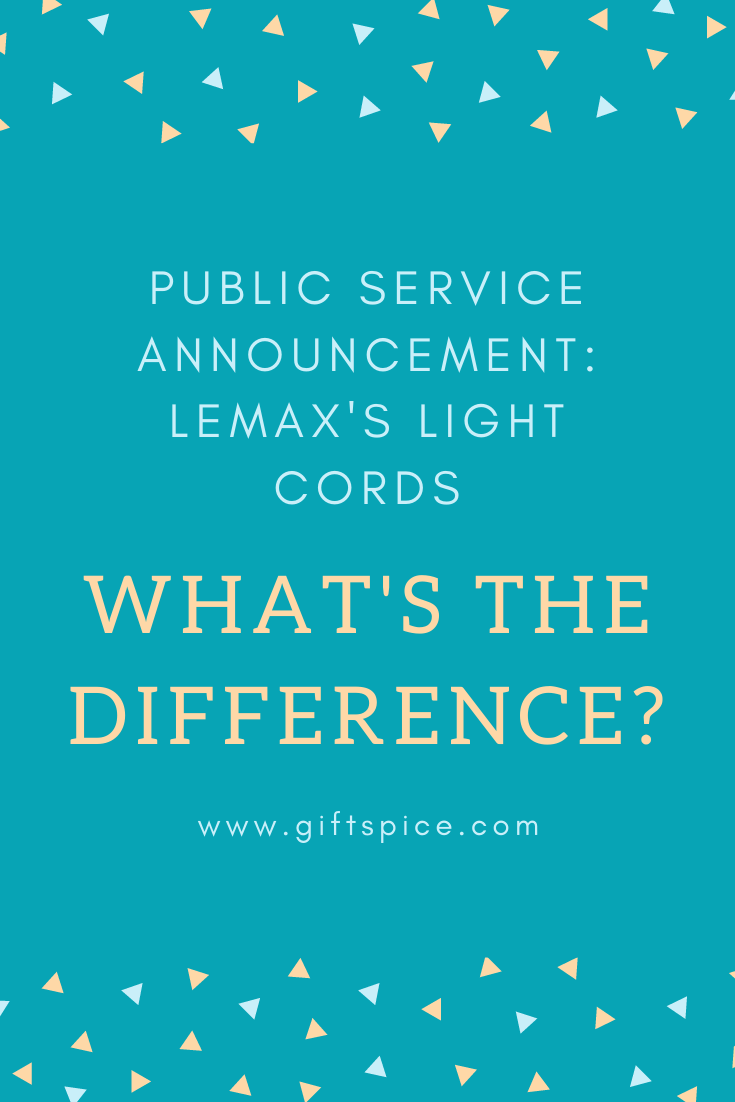Public Service Announcement: Lemax Light Cords