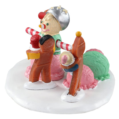 Lemax 03532 Triple Scoop Snowman, Table Piece- Gift Spice