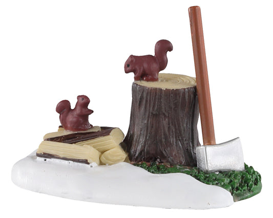 Lemax 04730 Axe and Logs, Accessory- Gift Spice