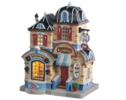 Lemax 05645 Cinnamon Roll Shop, Standard Lighted Building- Gift Spice