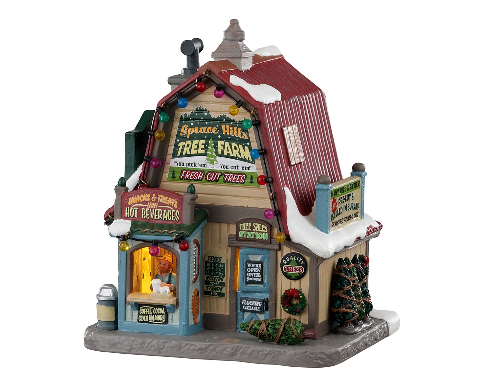 Lemax 05675 Spruce Hills Tree Farm, Standard Lighted Building- Gift Spice