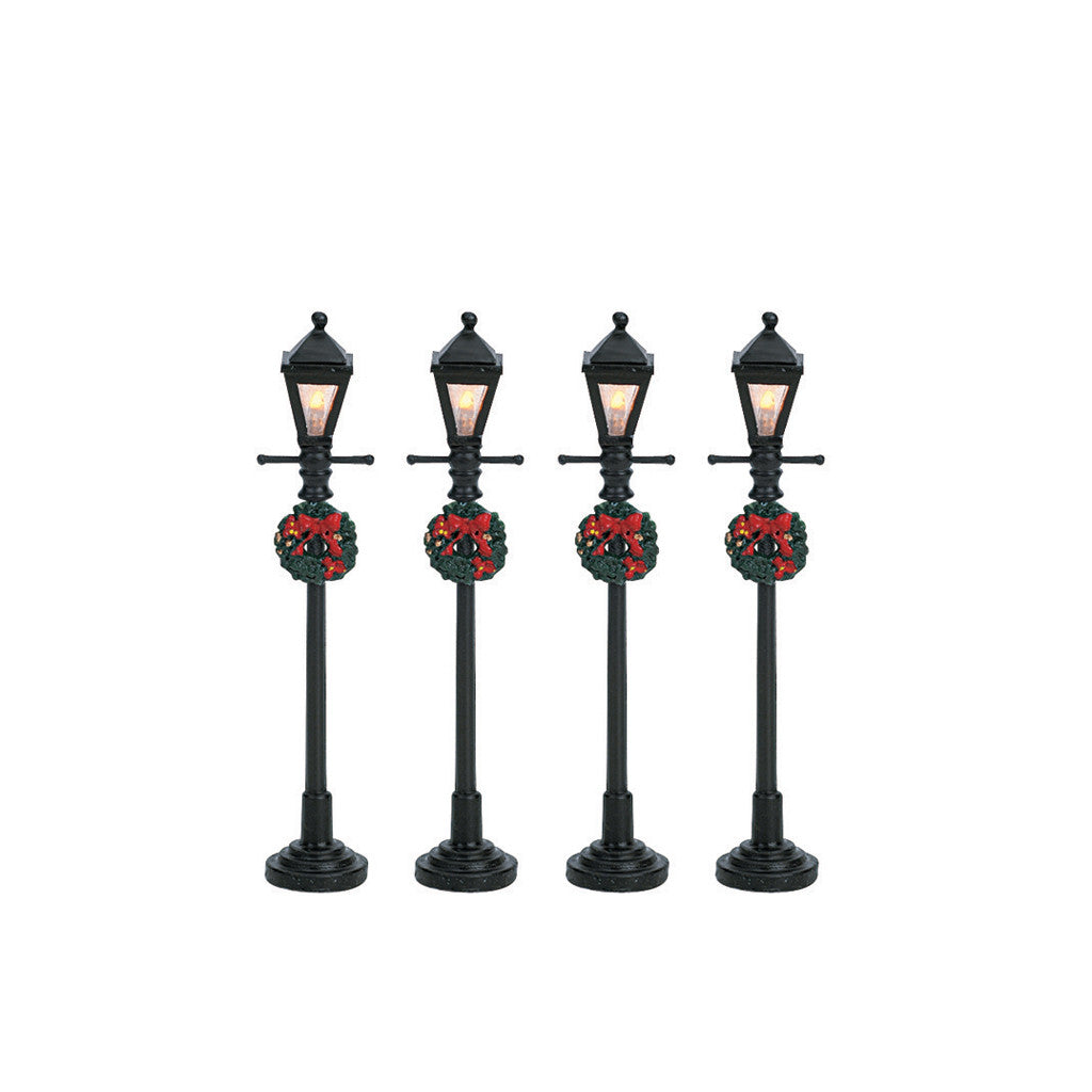 Lemax 64498 Gas Lantern Street Lamp, Set Of 4, Accessory- Gift Spice