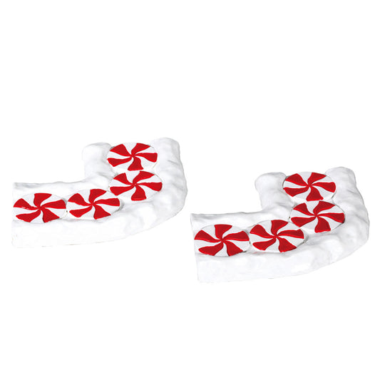 Lemax 74207 Candy Cane Lane, Curved, set of 2, Accessory- Gift Spice