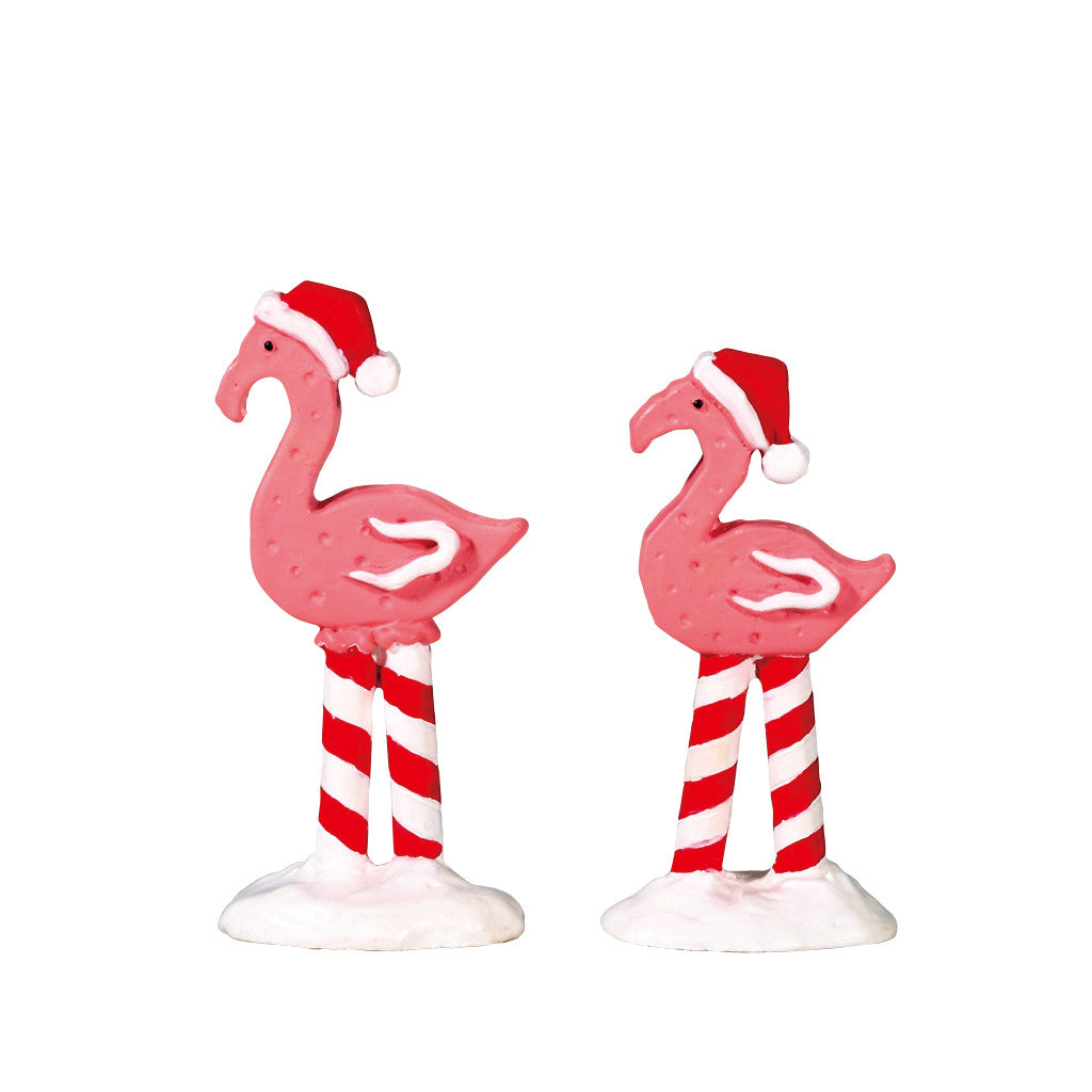 Lemax 74209 Pink Flamingos, Set of 2, Accessory- Gift Spice