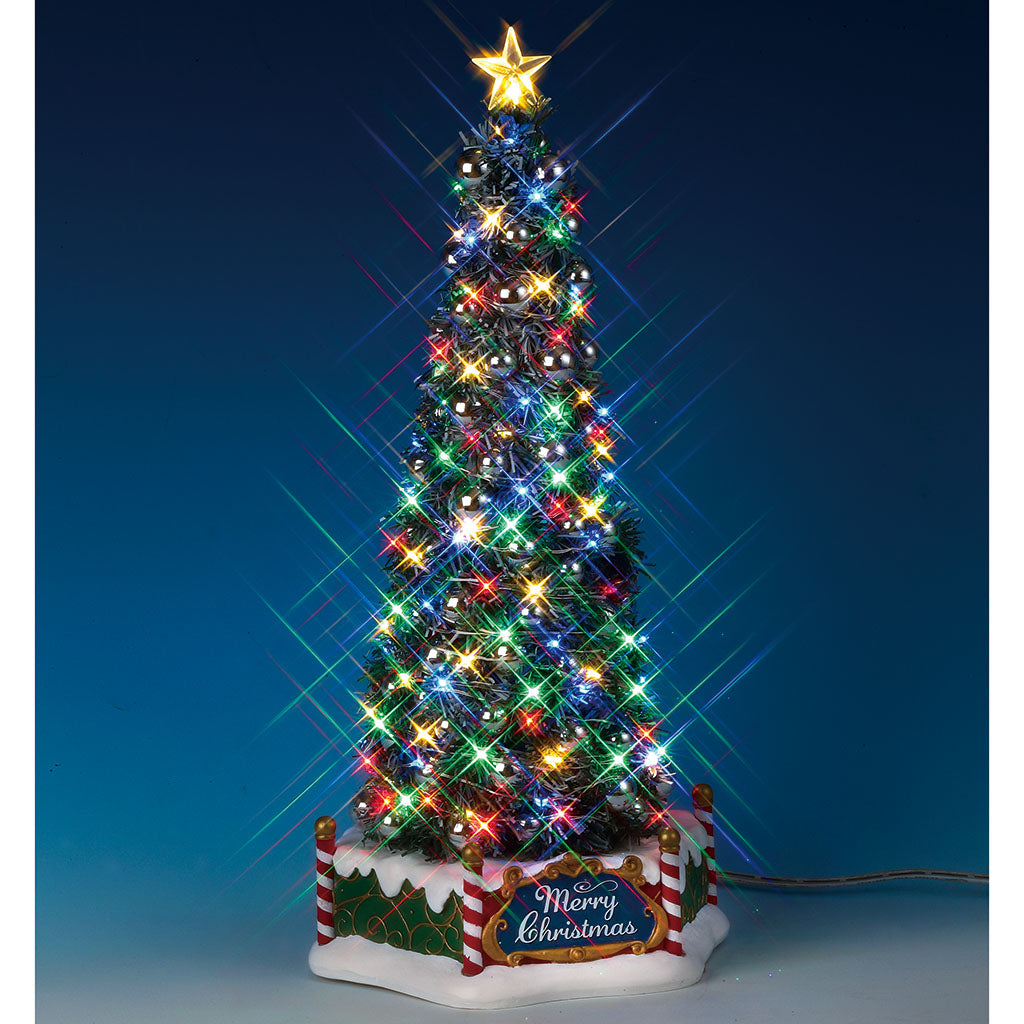 Lemax 84350 New Majestic Christmas Tree, Sights and Sound piece- Gift Spice