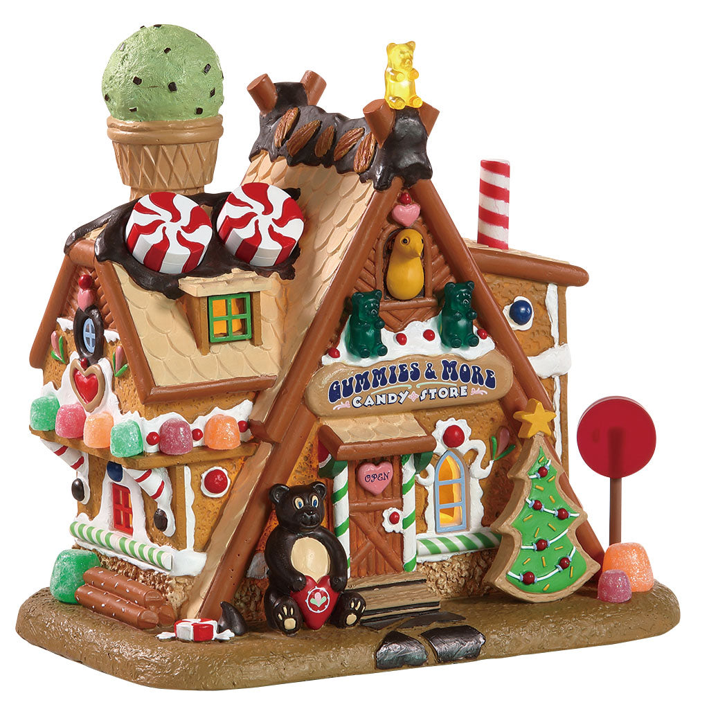 Lemax 85436 Gummies & More Candy Store, Standard Lighted Building- Gift Spice
