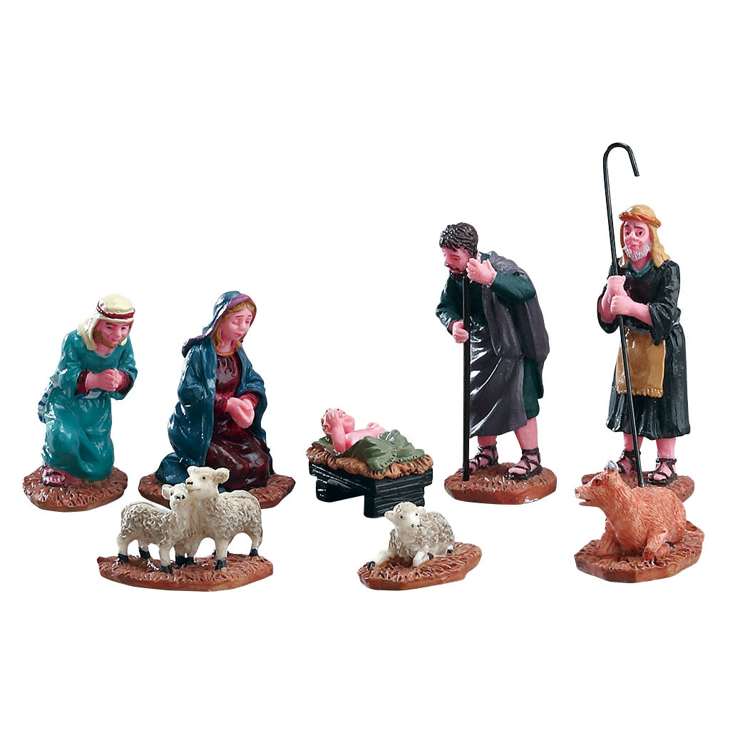 Lemax 92351 Nativity Figurines Set Of 8, Figurine- Gift Spice
