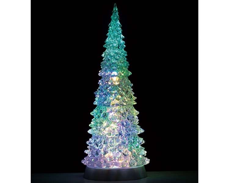 Lemax 94510 Crystal Lighted Tree, 4 Color Changeable & Color Transformation XL, Accessory- Gift Spice