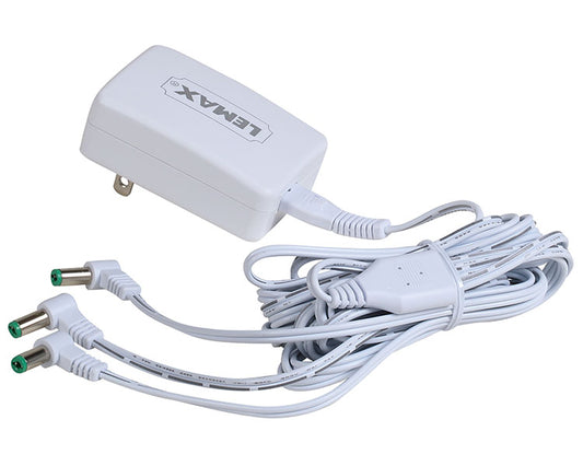 Lemax 94563 Power Adaptor, 4.5V, 3-Output, White, Fixed US Plug V.2, Accessory- Gift Spice