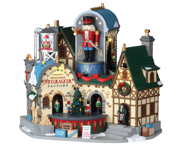 Lemax 95463 Ludwig's Wooden Nutcracker Factory, Sights and Sound piece- Gift Spice